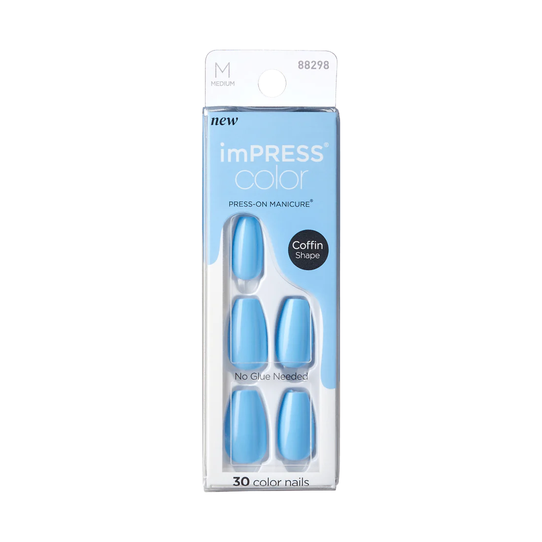 imPRESS by KISS The No Glue Color Mani Serene Blue (KISS-IMC513)