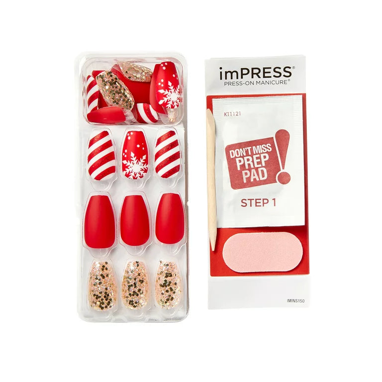 imPRESS by KISS nails Mini Candy Cane (KISS-IM31Y9)