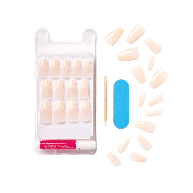 KISS nails Salon Acrylic Nude Nails - Leilani (KISS-KAN07)