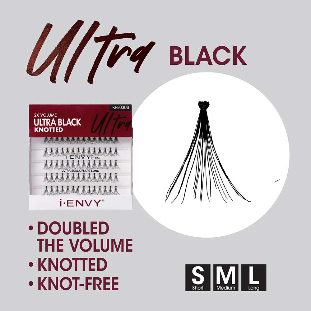 i-Envy by KISS Ultra Black Knot Free Extension Lashes (KPE05UB)