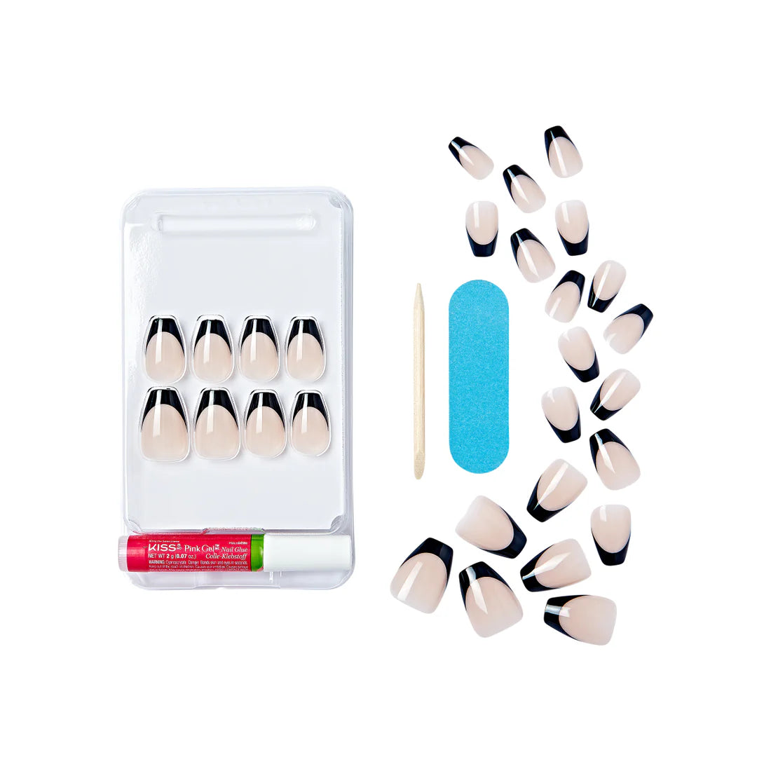 KISS nails Salon Acrylic French Nails - Flame (KISS-SFO01)
