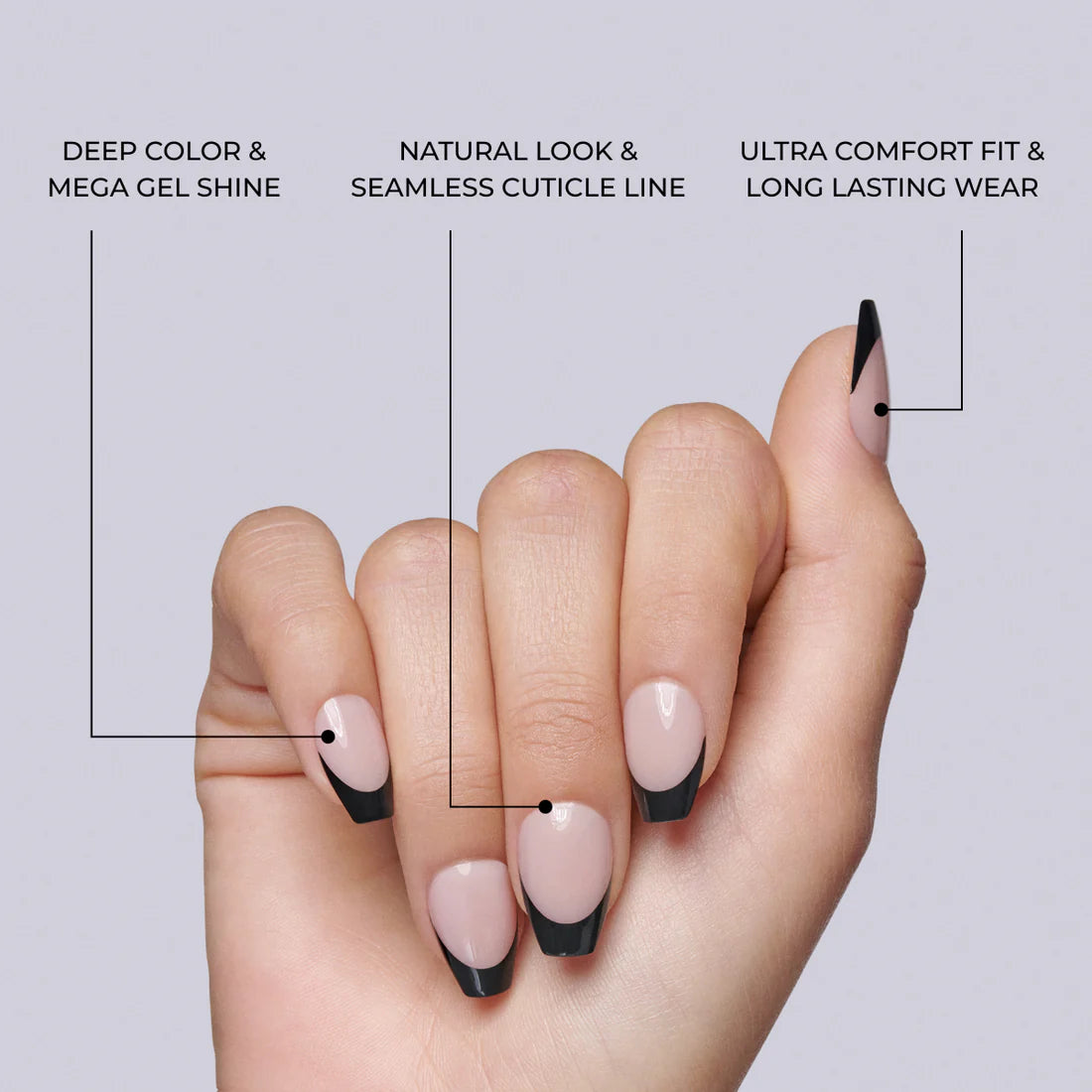 KISS nails Salon Acrylic French Nails - Flame (KISS-SFO01)