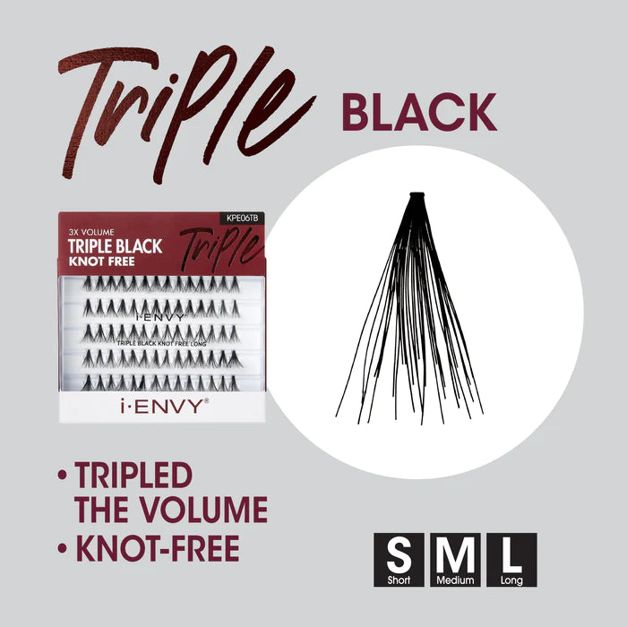 i-Envy by KISS Triple Black Knot Free Extension Lashes (KPE05TB)